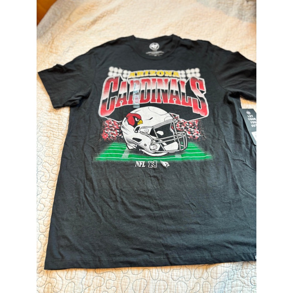 47 Brand Mens Arizona Cardinals NFL Football Helmet T Shirt Size Large #12